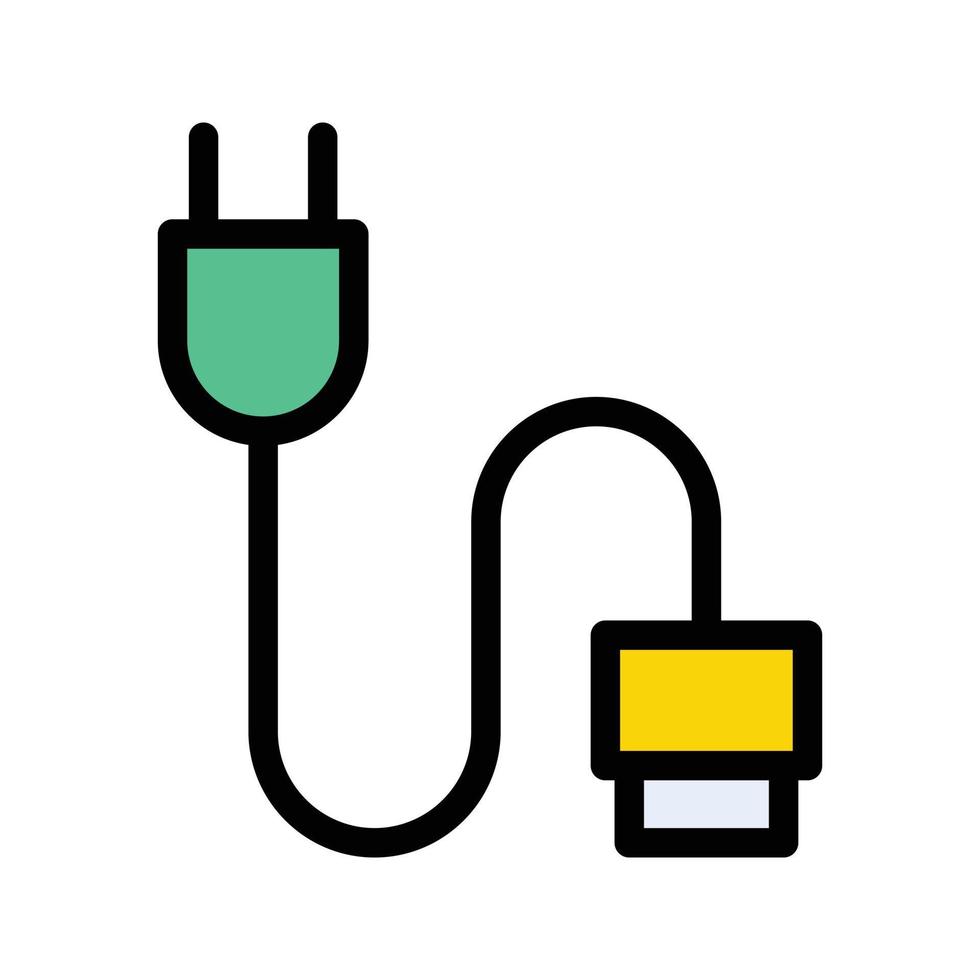 Ilustración de vector de conector de cable en un fondo. Símbolos de calidad premium. Iconos vectoriales para concepto y diseño gráfico.