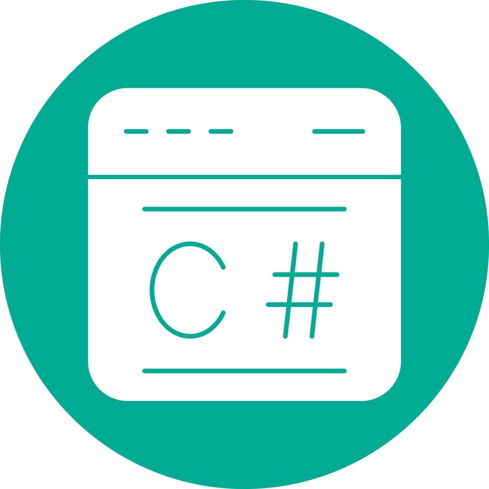 C Sharp Vector Icon Design