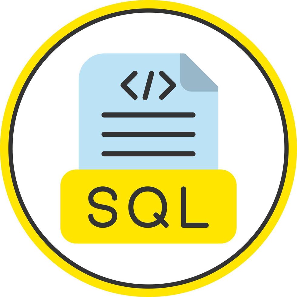 Sql File Vector Icon Design