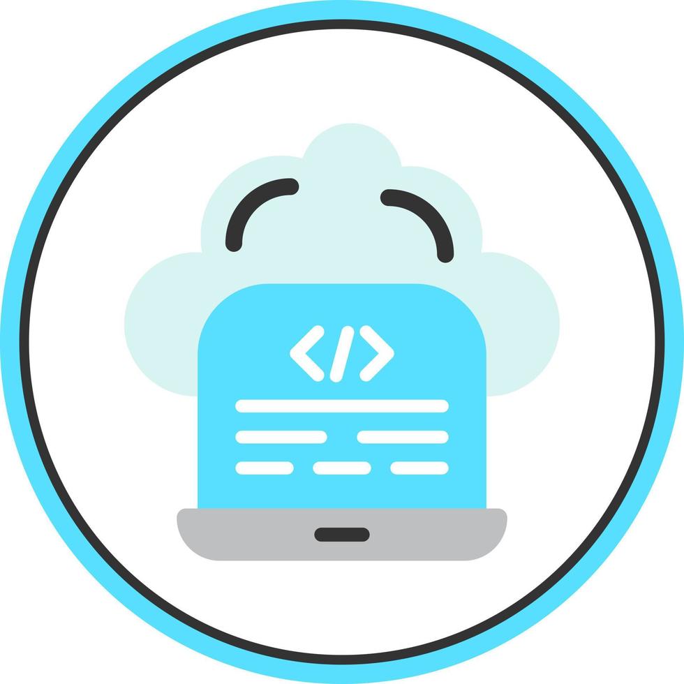 Cloud Coding Vector Icon Design