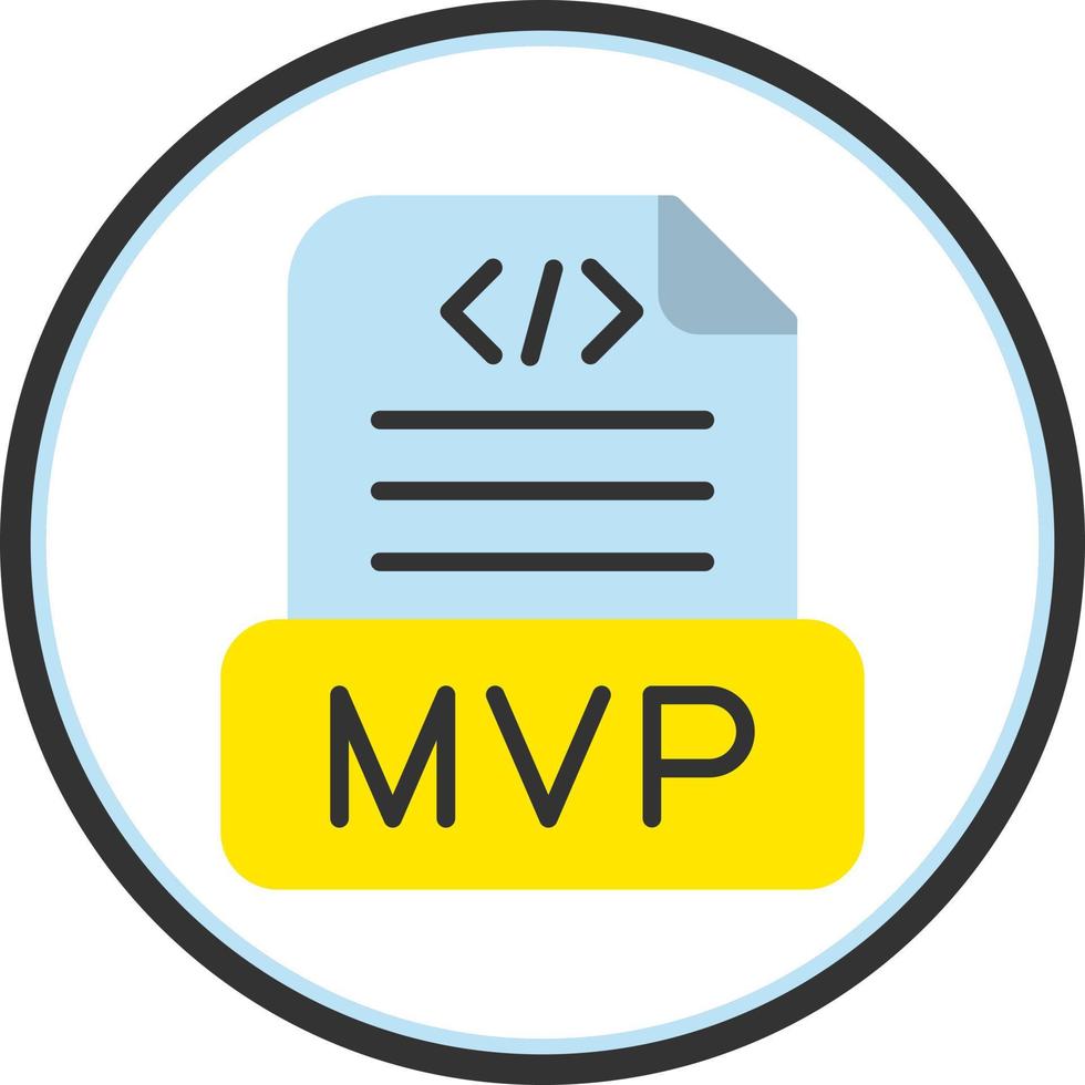 diseño de icono de vector mvp