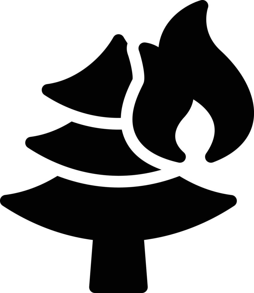 Ilustración de vector de fuego de árbol en un fondo. Símbolos de calidad premium. Iconos vectoriales para concepto y diseño gráfico.