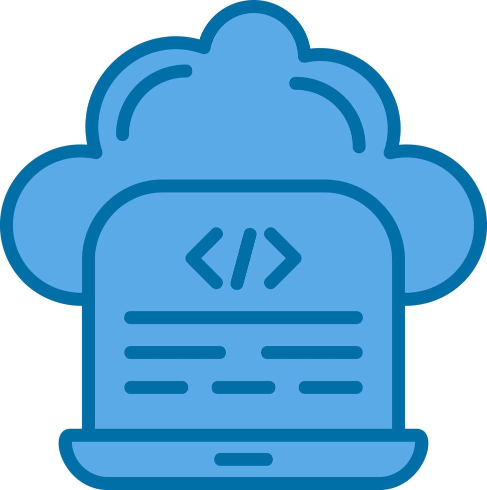 Cloud Coding Vector Icon Design