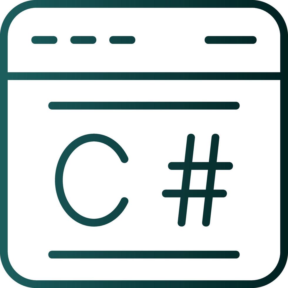 C Sharp Vector Icon Design