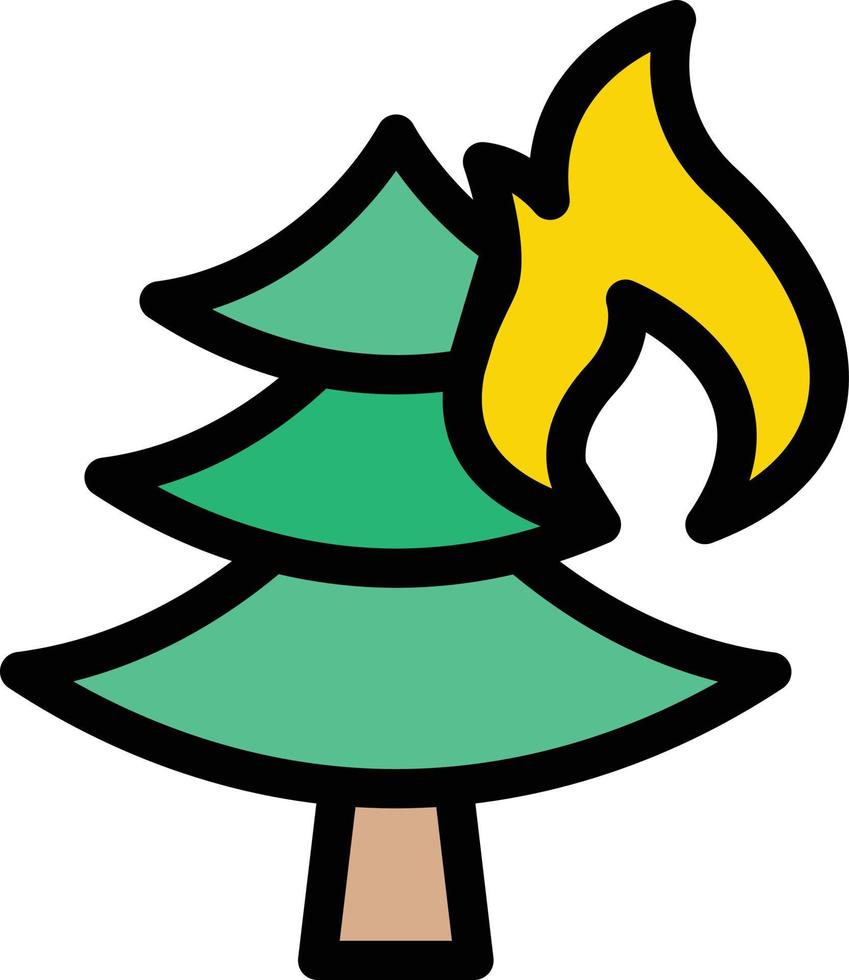 tree fire vector illustration on a background.Premium quality symbols.vector icons for concept and graphic design.