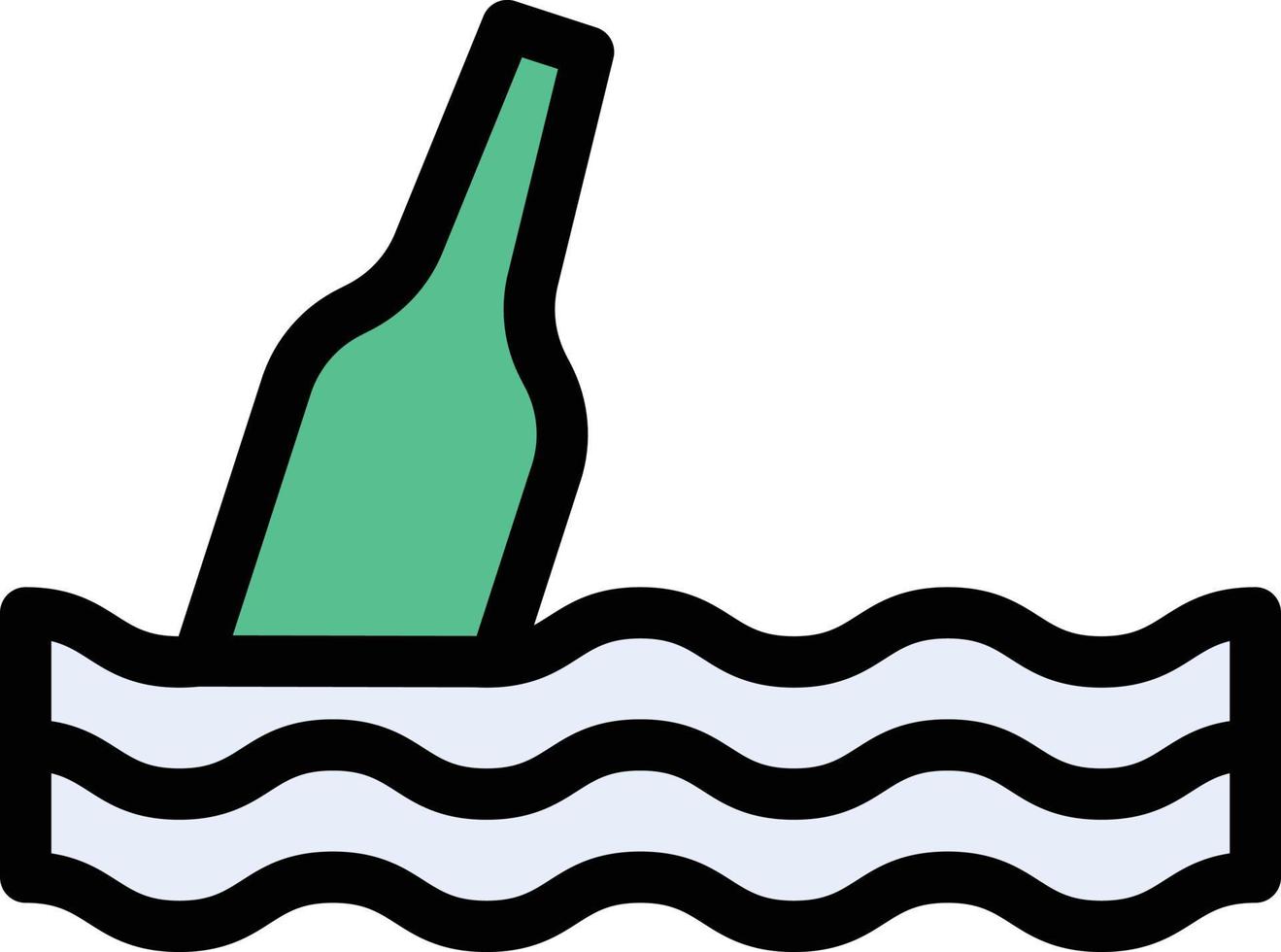 ilustración de vector de botella de río en un fondo. símbolos de calidad premium. iconos vectoriales para concepto y diseño gráfico.