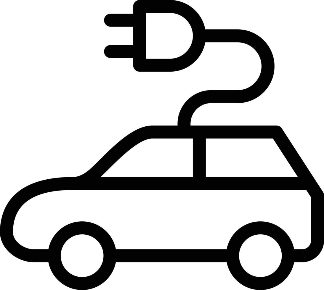 ilustración de vector de coche eléctrico en un fondo. símbolos de calidad premium. iconos vectoriales para concepto y diseño gráfico.