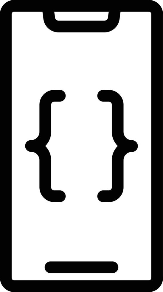 ilustración vectorial de codificación móvil en un fondo. símbolos de calidad premium. iconos vectoriales para concepto y diseño gráfico. vector