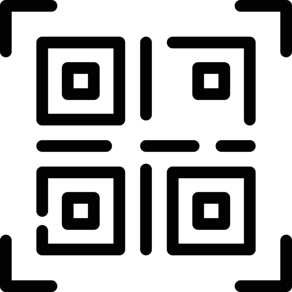 ilustración de vector de código qr en un fondo. símbolos de calidad premium. iconos vectoriales para concepto y diseño gráfico.