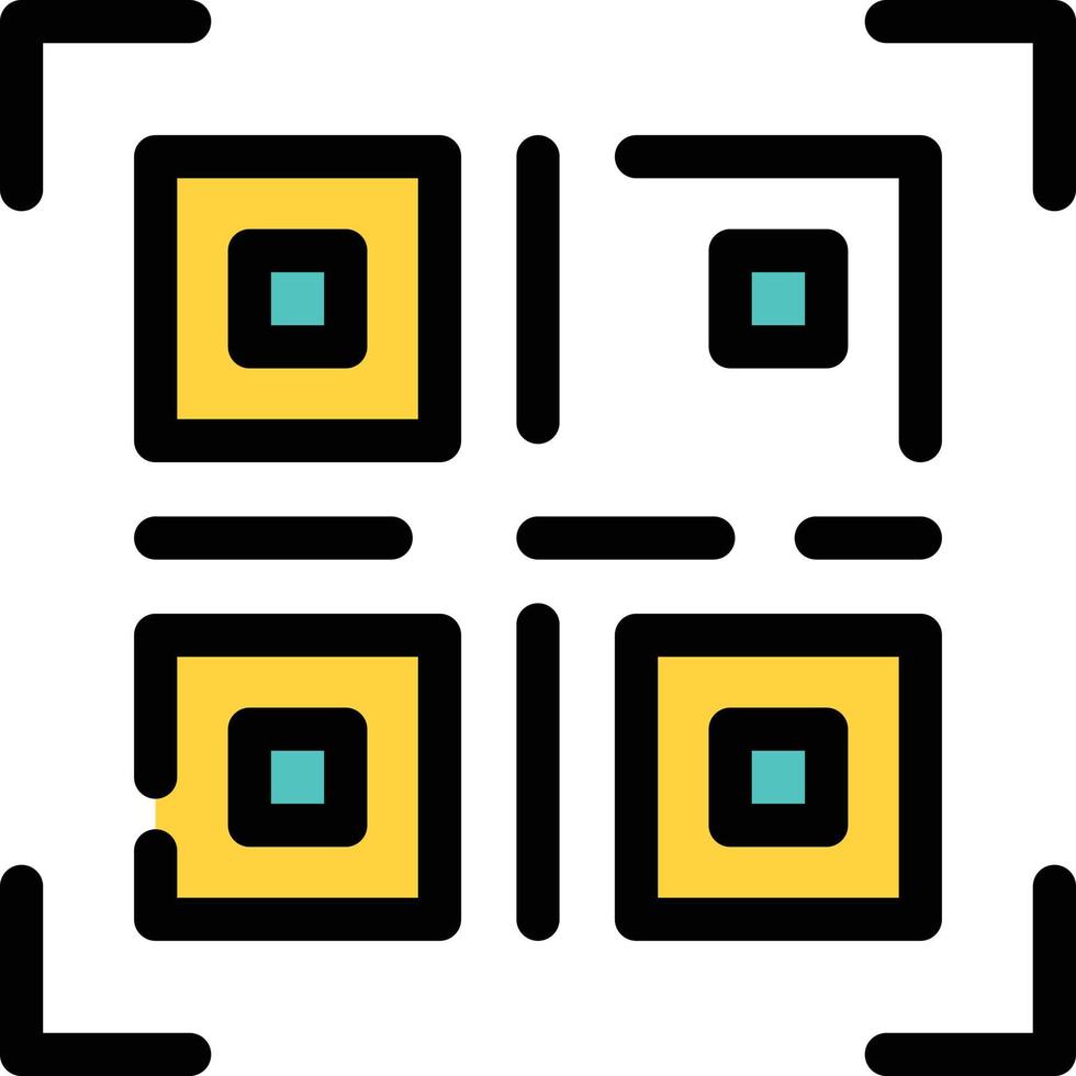 ilustración de vector de código qr en un fondo. símbolos de calidad premium. iconos vectoriales para concepto y diseño gráfico.