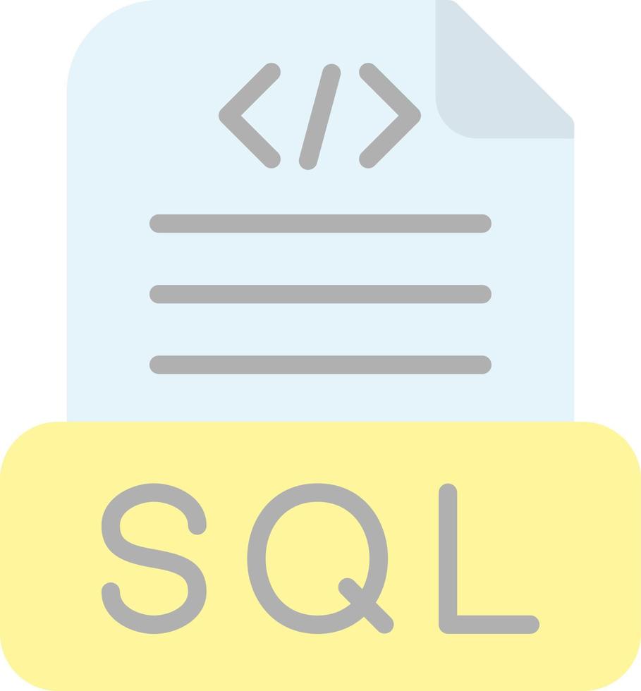 Sql File Vector Icon Design