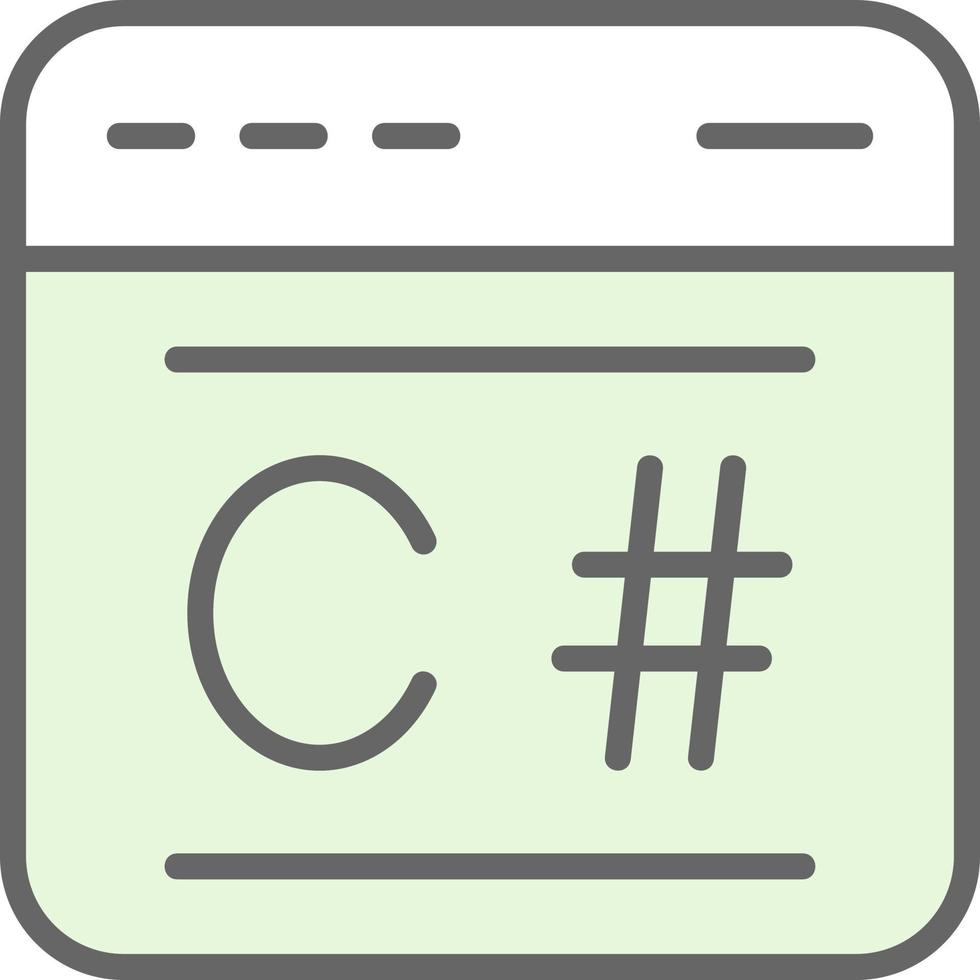 C Sharp Vector Icon Design