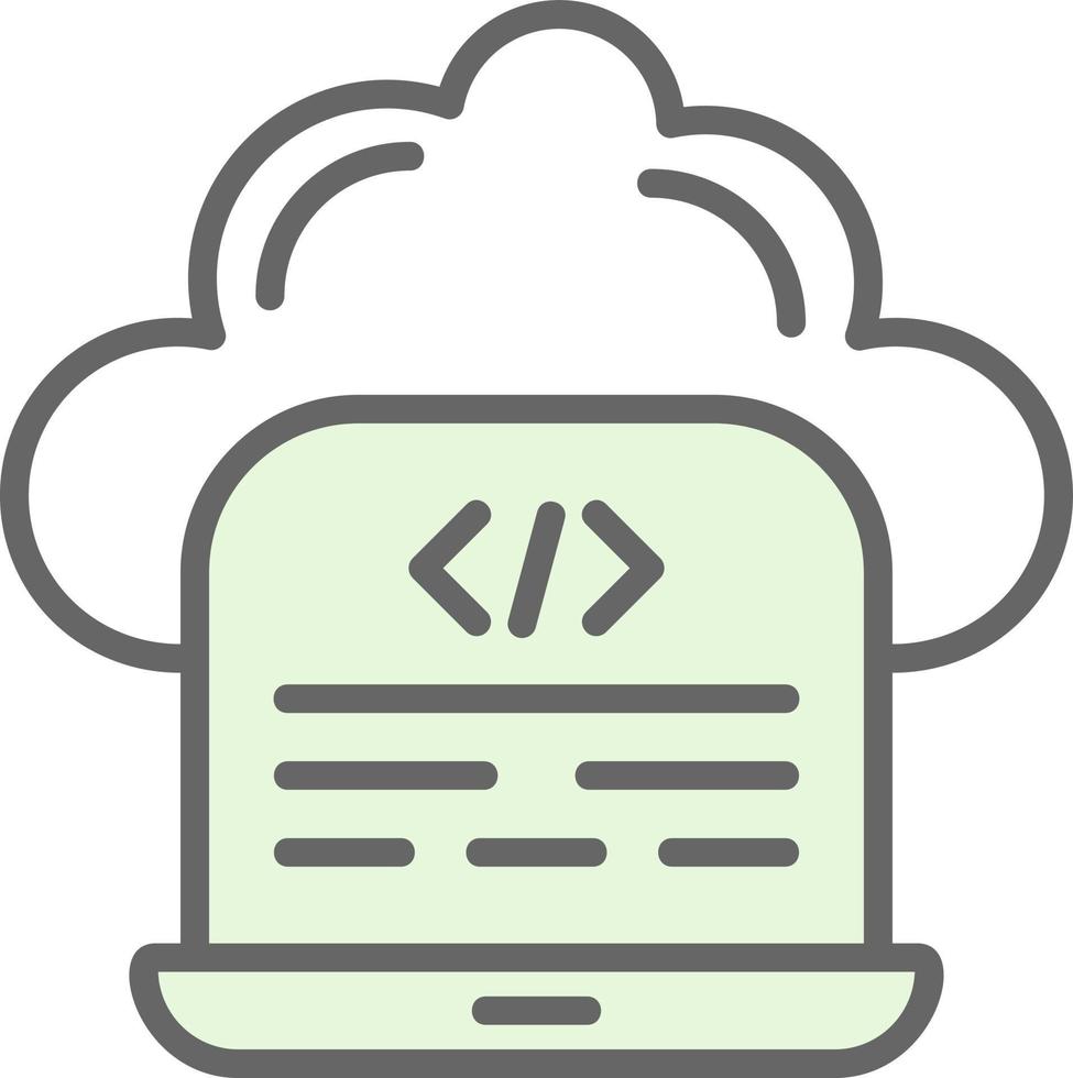 Cloud Coding Vector Icon Design
