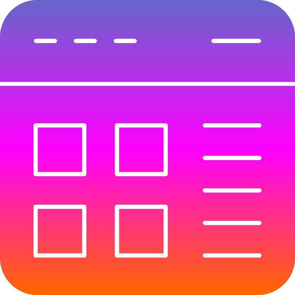 Website Layout Vector Icon Design