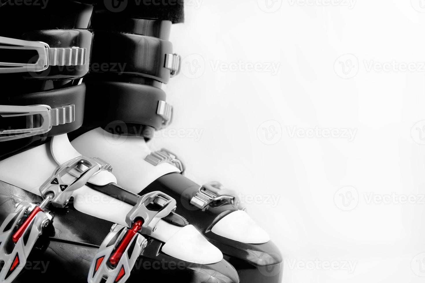 ski boots close-up photo