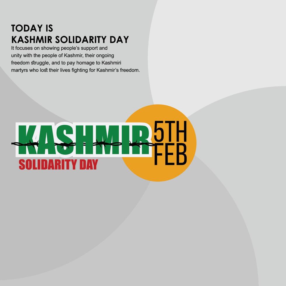 Kashmir solidarity day 5th february vector