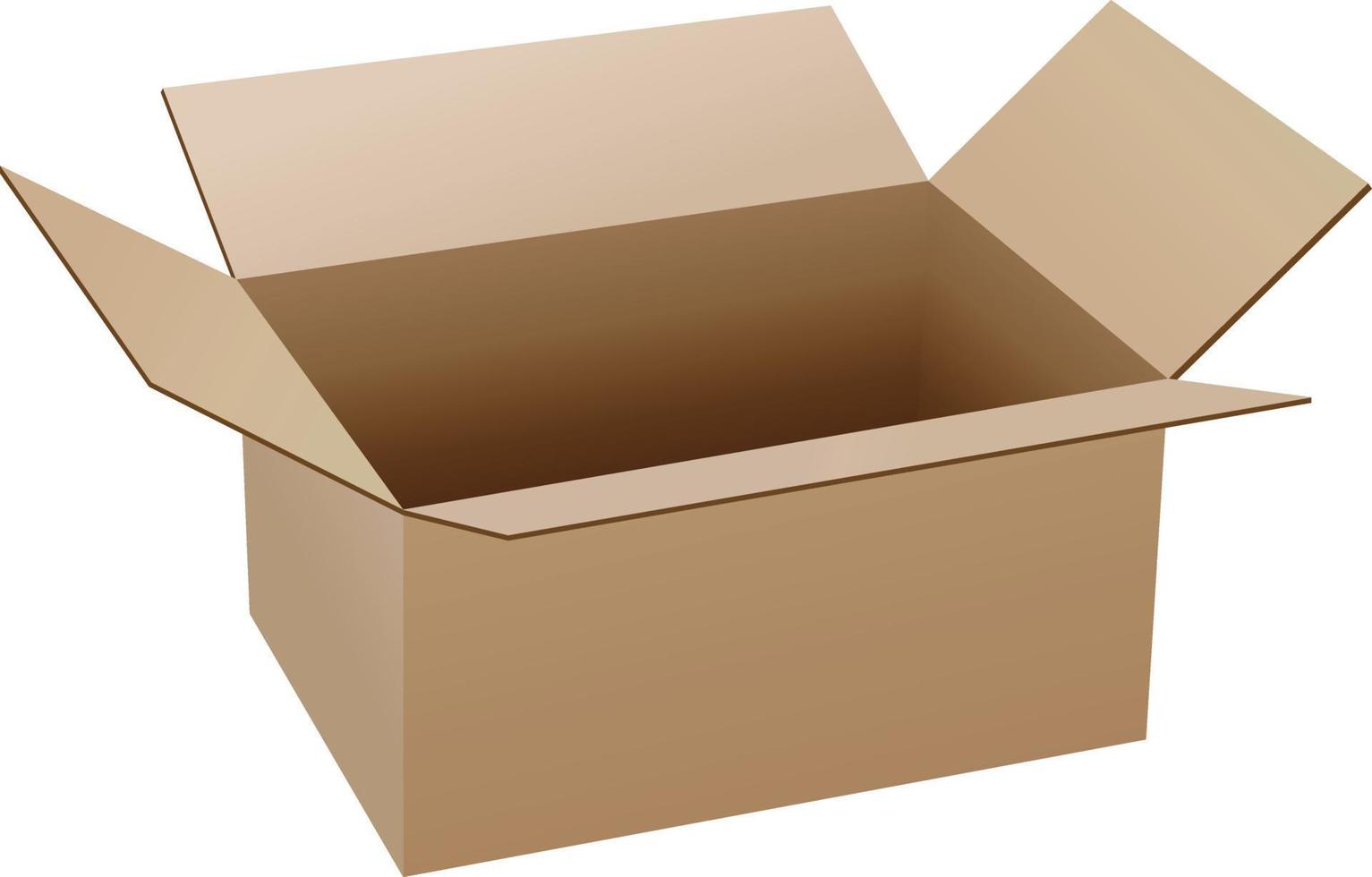 caja de cartón sobre fondo blanco vector