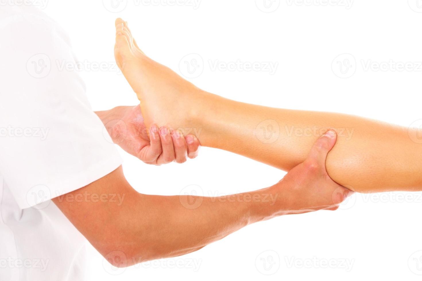 Leg massage concept photo