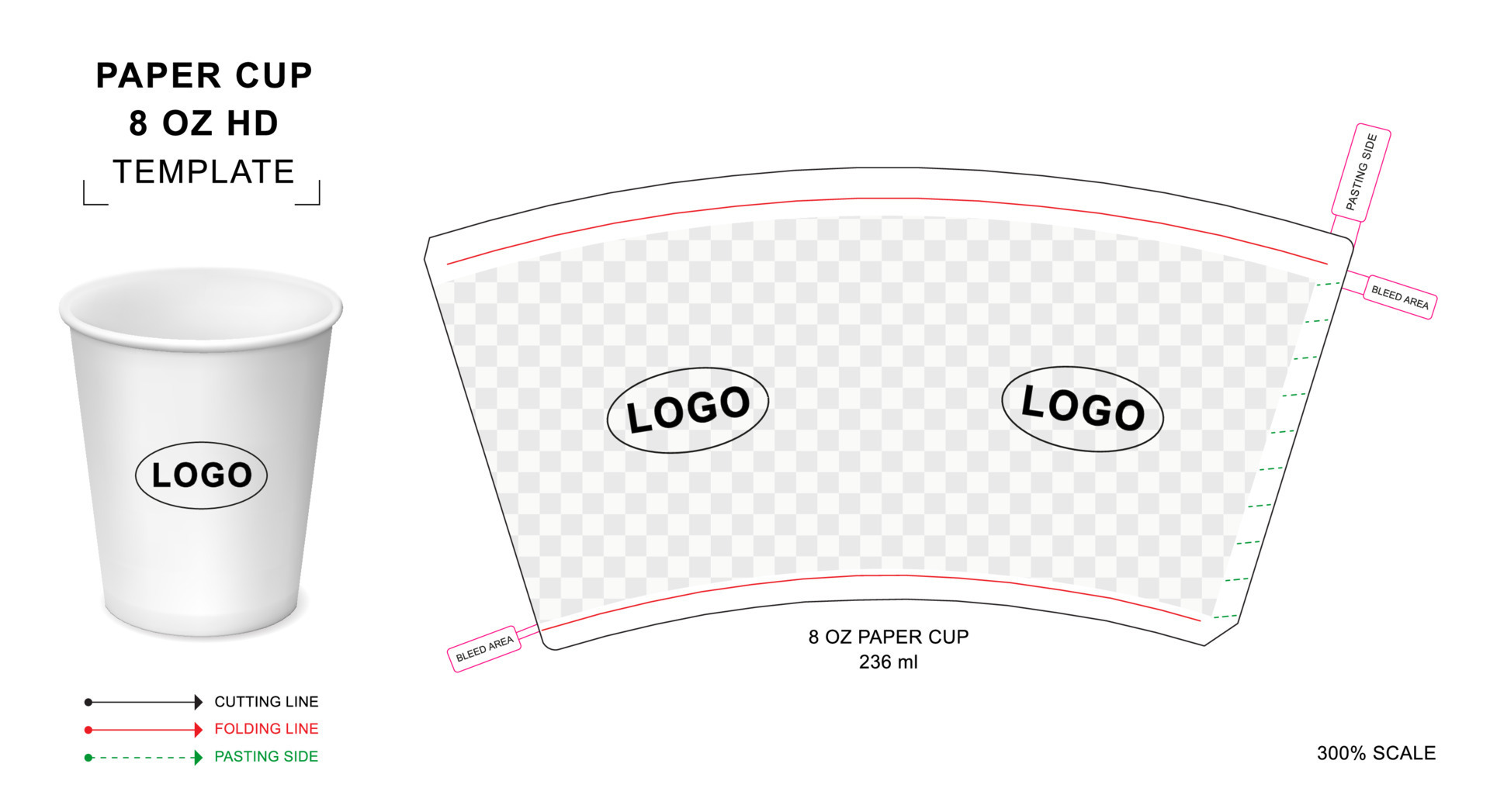 Paper Cup Template Vector Art, Icons, and Graphics for Free Download
