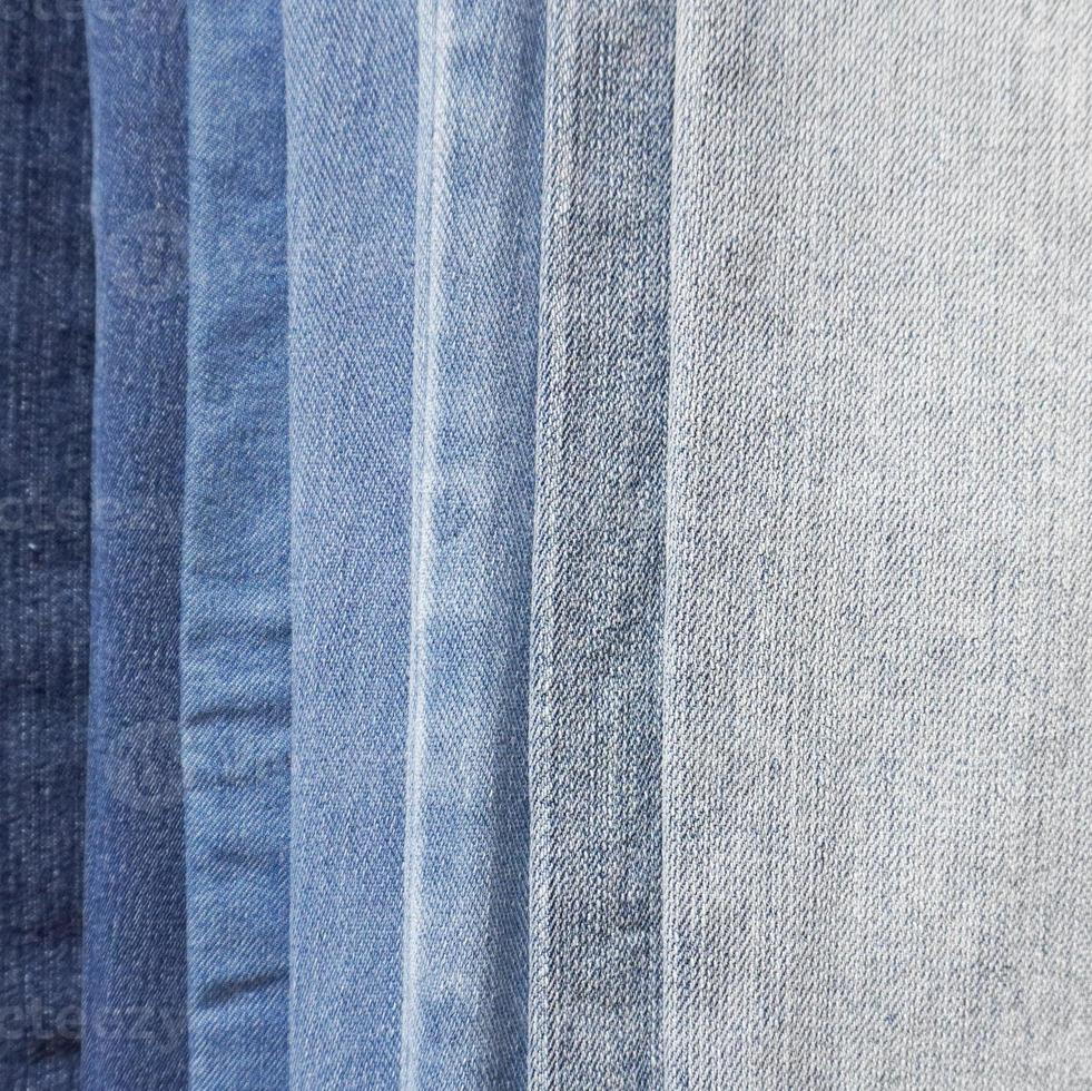 Denim fabric light to dark gradient different shades abstract background banner photo