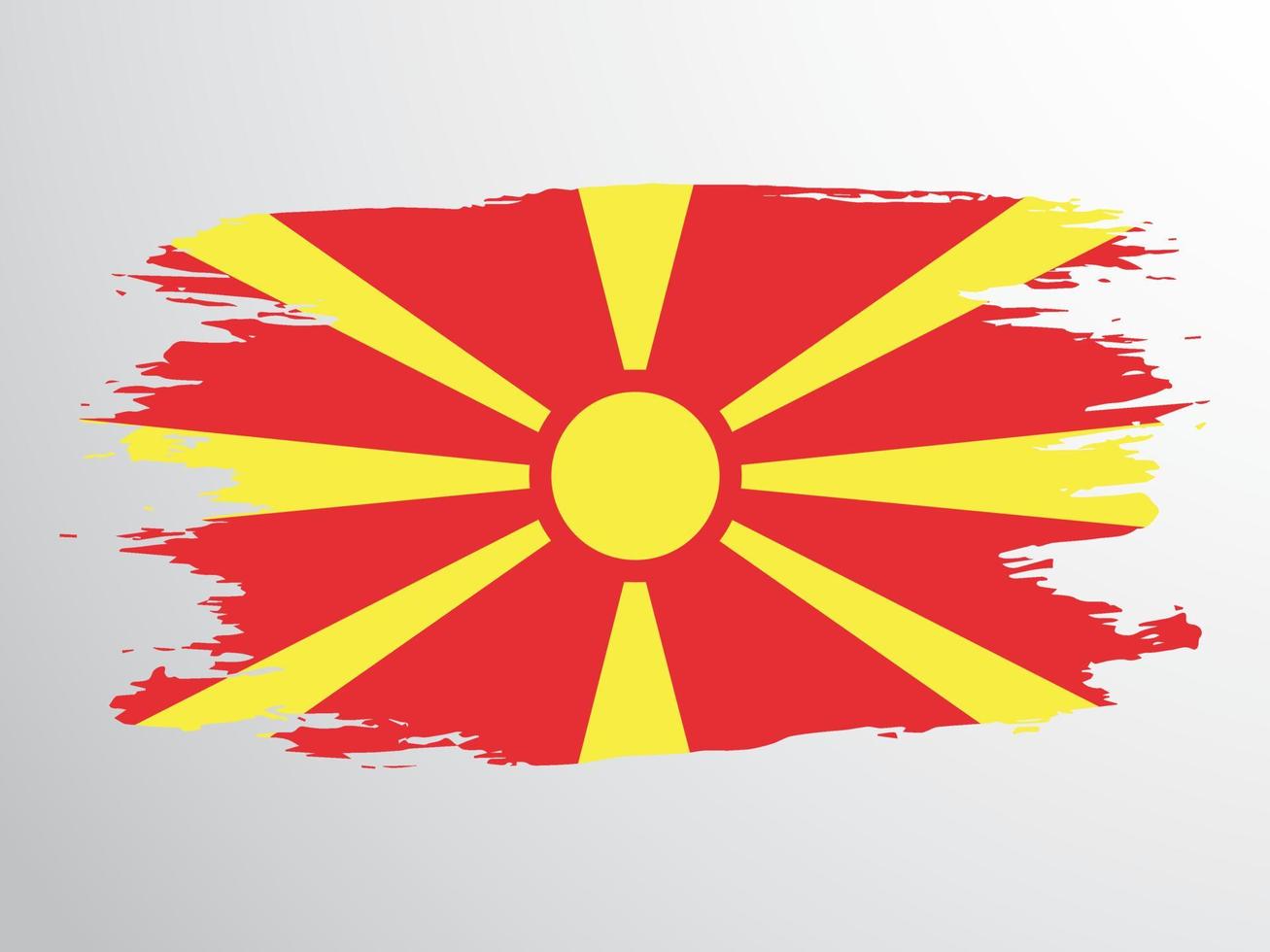 Vector brush-drawn flag of Macedonia
