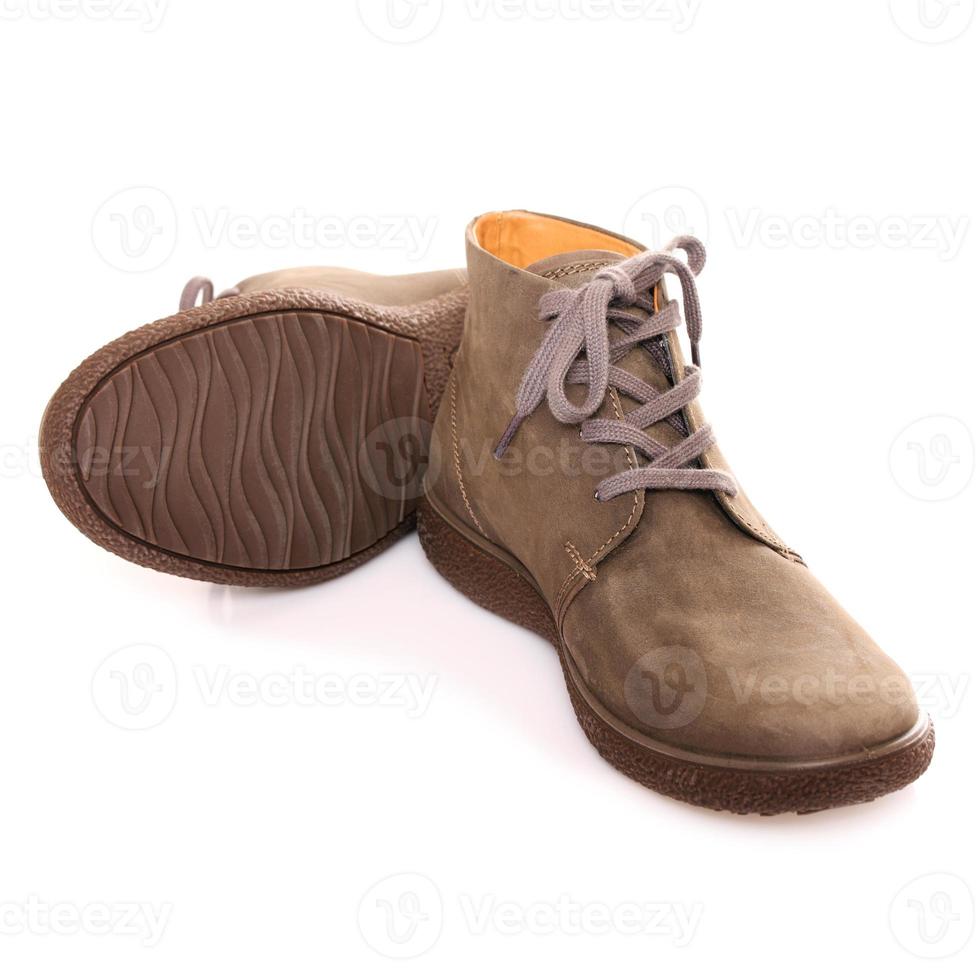 Male boots on white background photo