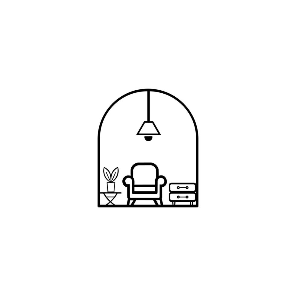 Interior room, furniture gallery logo design. designs concept vector, Furniture logo template vector