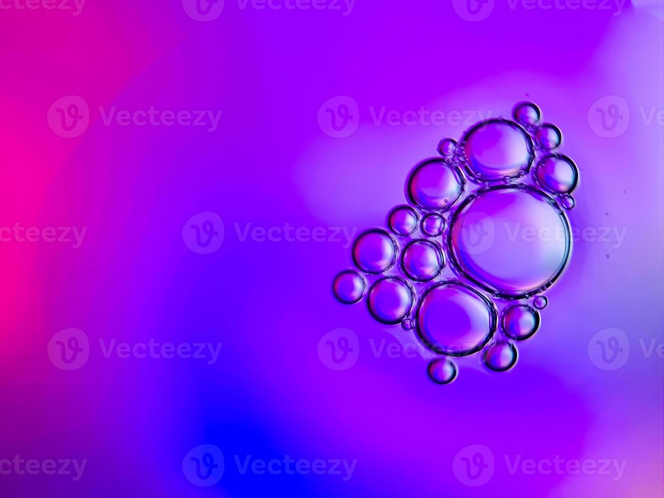 macro colorful soap bubbles gradient abstract background blue pink photo