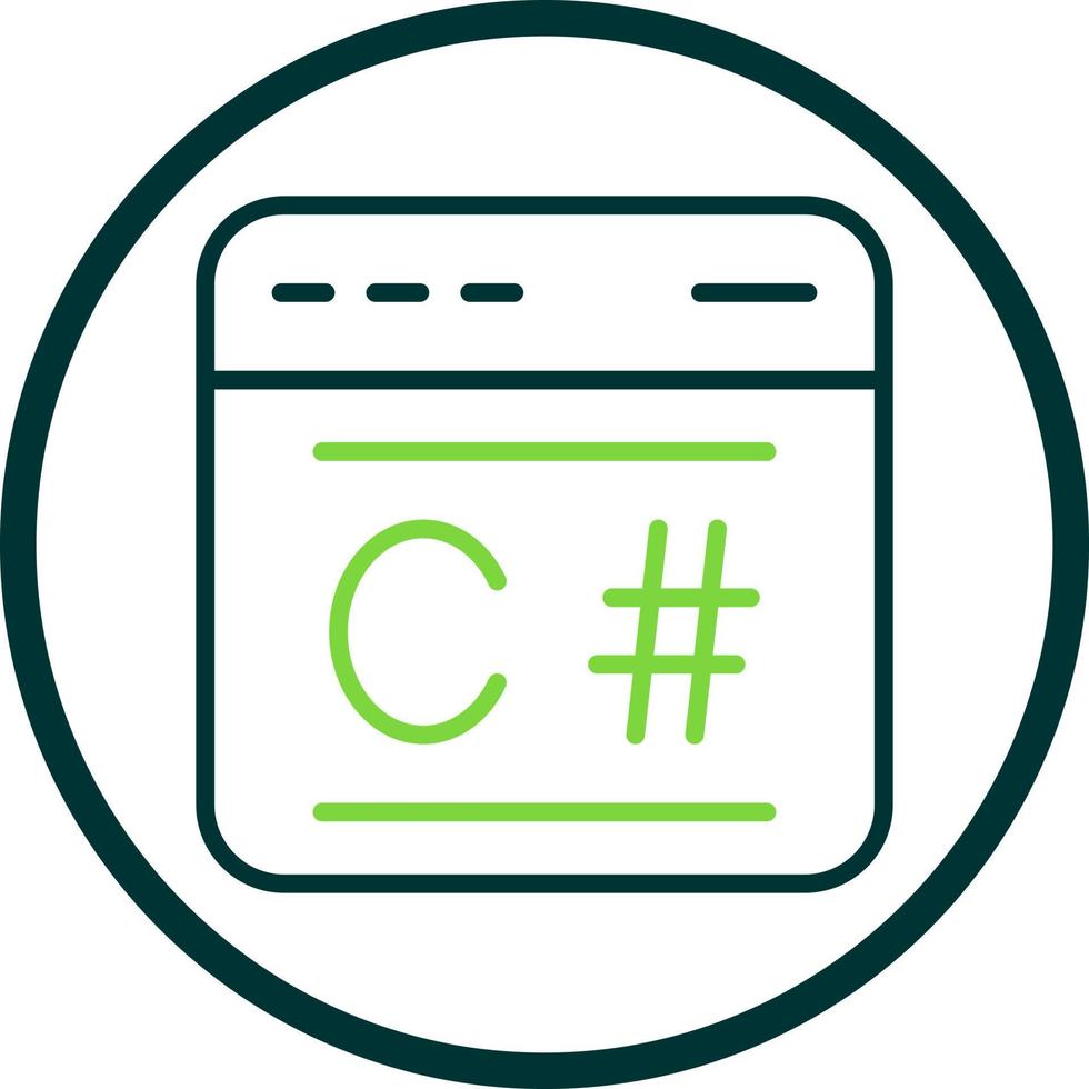 C Sharp Vector Icon Design