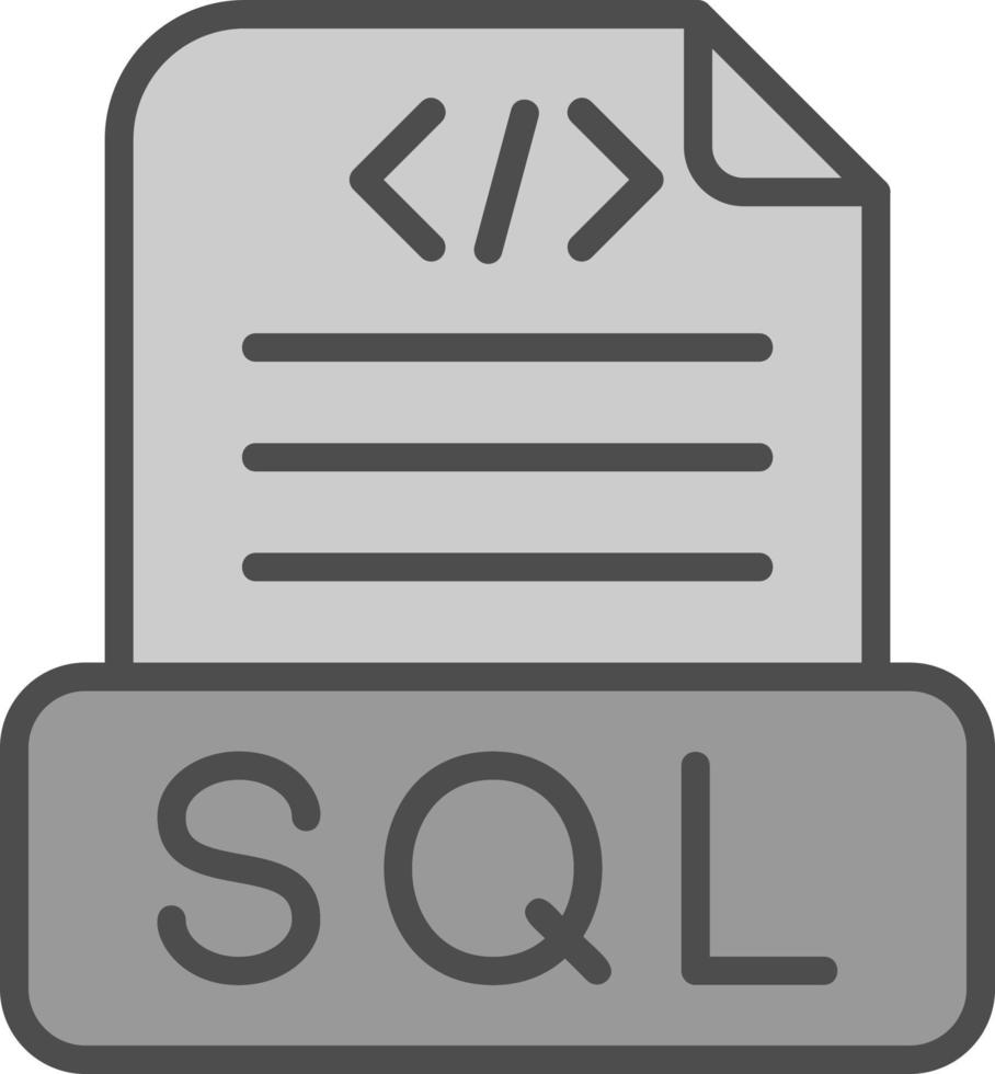 Sql File Vector Icon Design