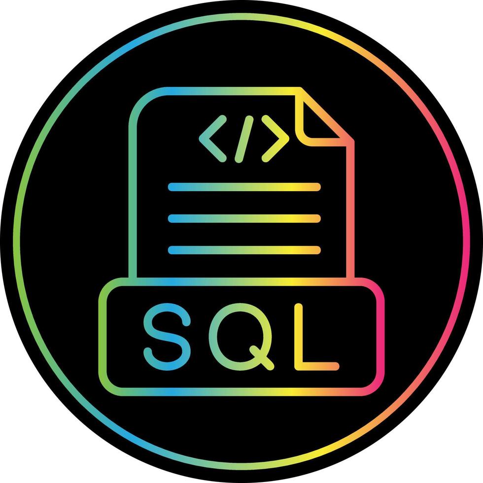 diseño de icono de vector de archivo sql