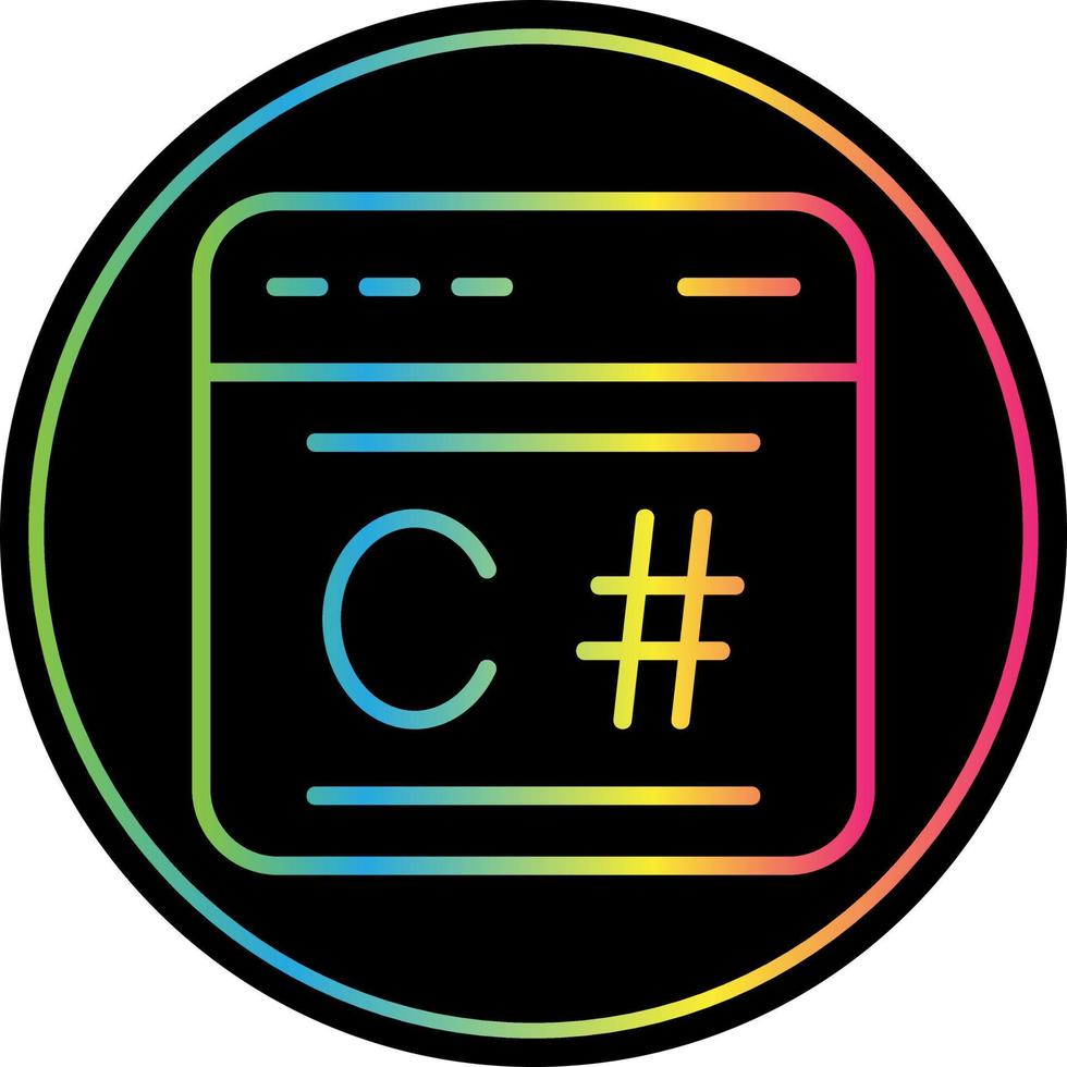 C Sharp Vector Icon Design