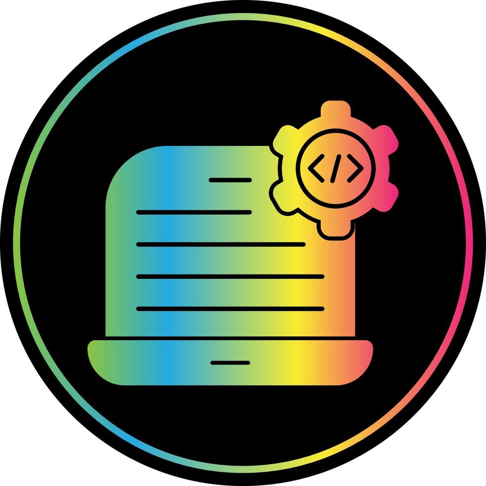 diseño de icono de vector de configuración de código