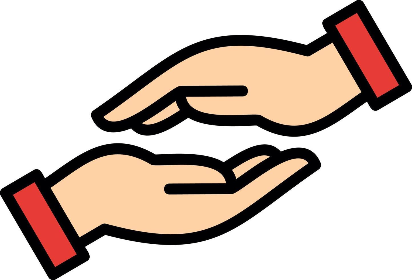 Helping Hand Vector Icon Design