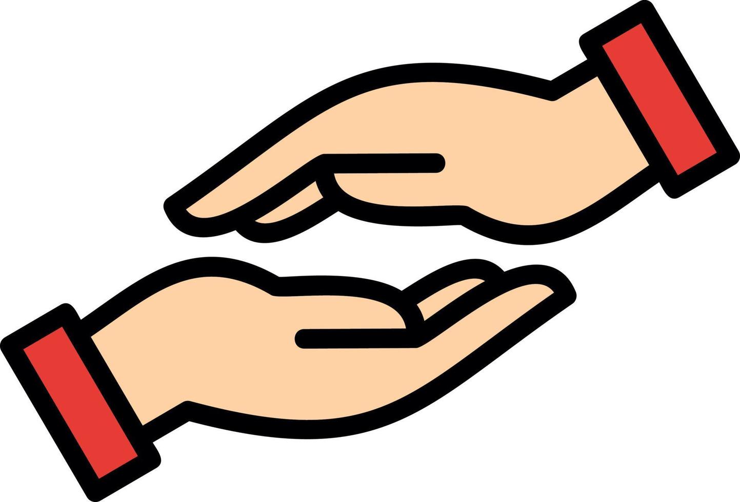 Helping Hand Vector Icon Design