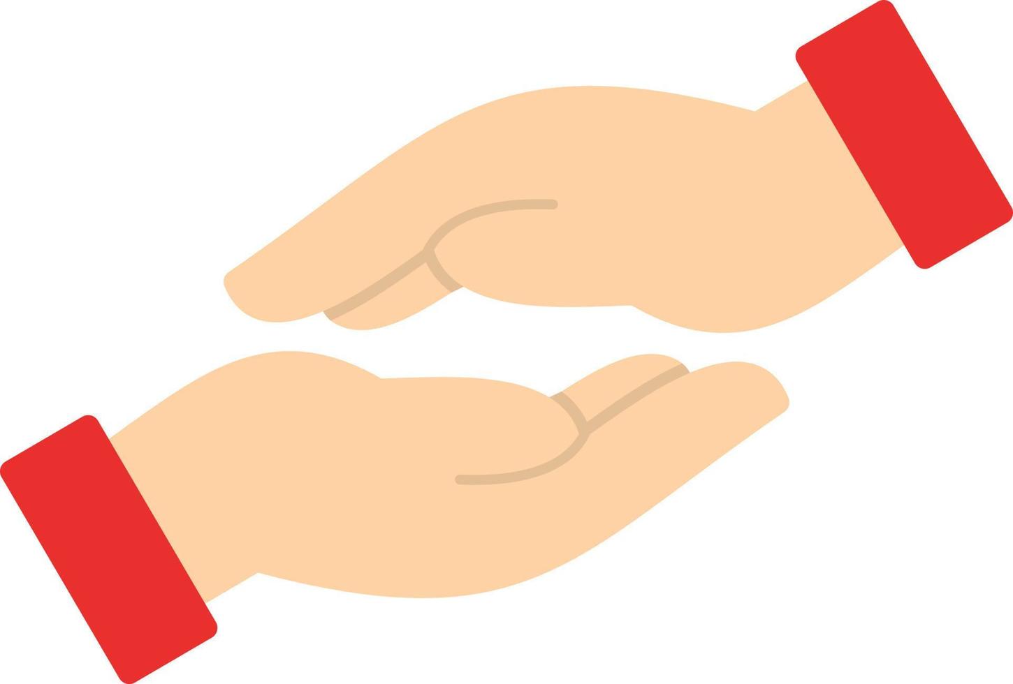 Helping Hand Vector Icon Design