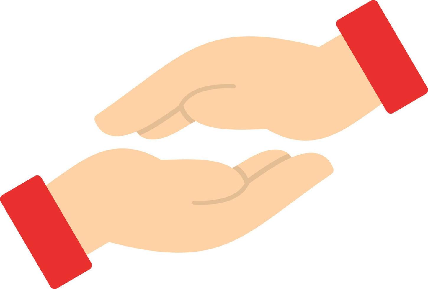 Helping Hand Vector Icon Design