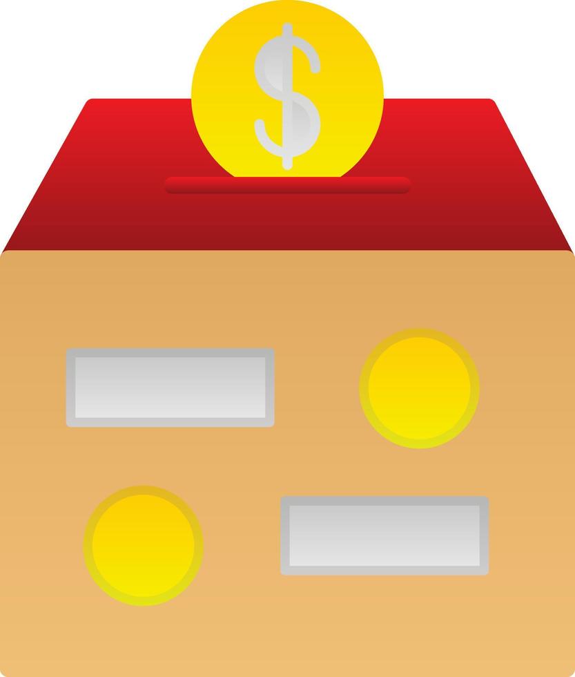 diseño de icono de vector de caja de donación