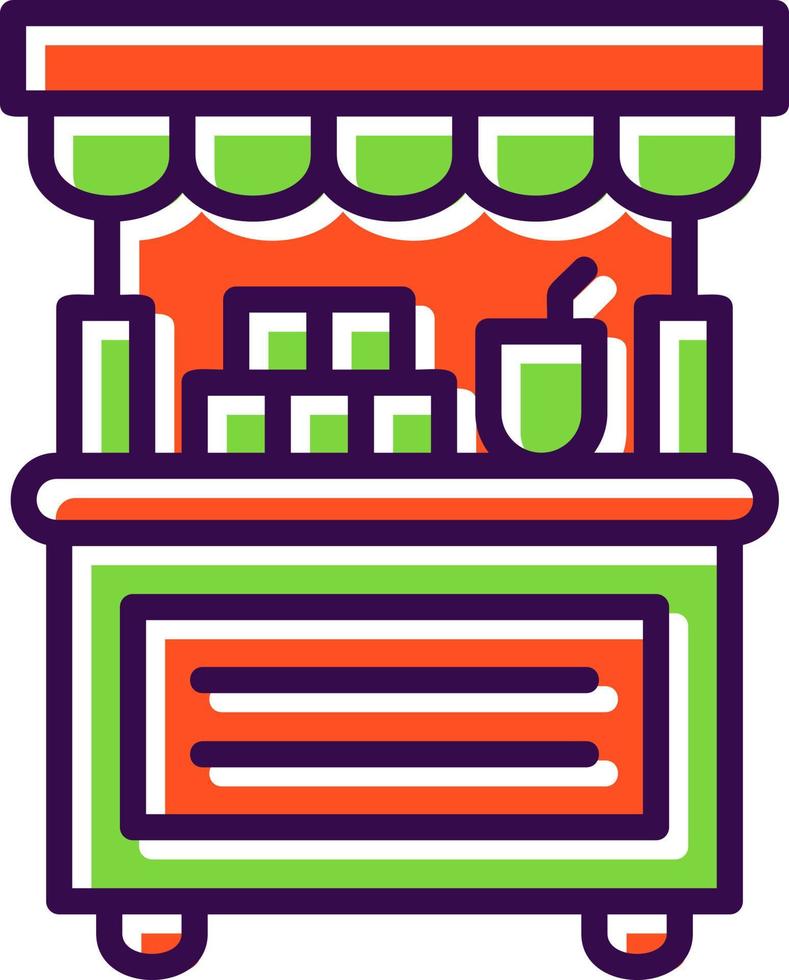 Donation Stall Vector Icon Design