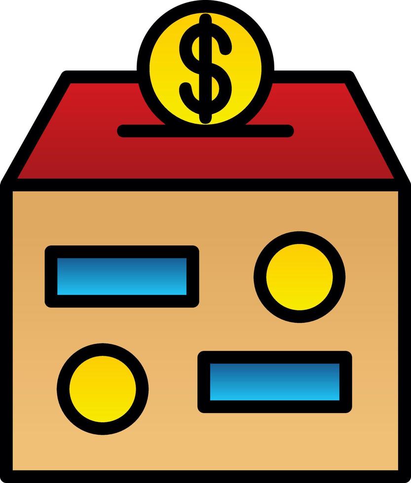 Donation Box Vector Icon Design