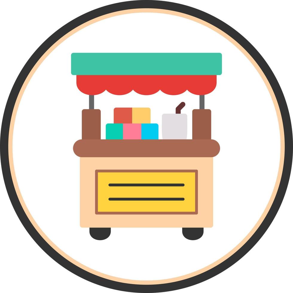 Donation Stall Vector Icon Design