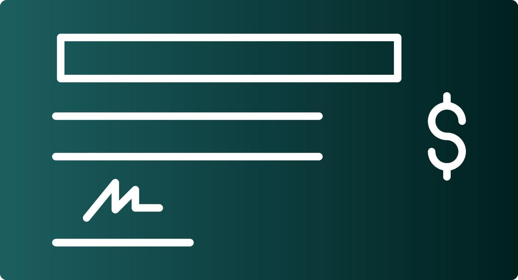 Cheque Vector Icon Design