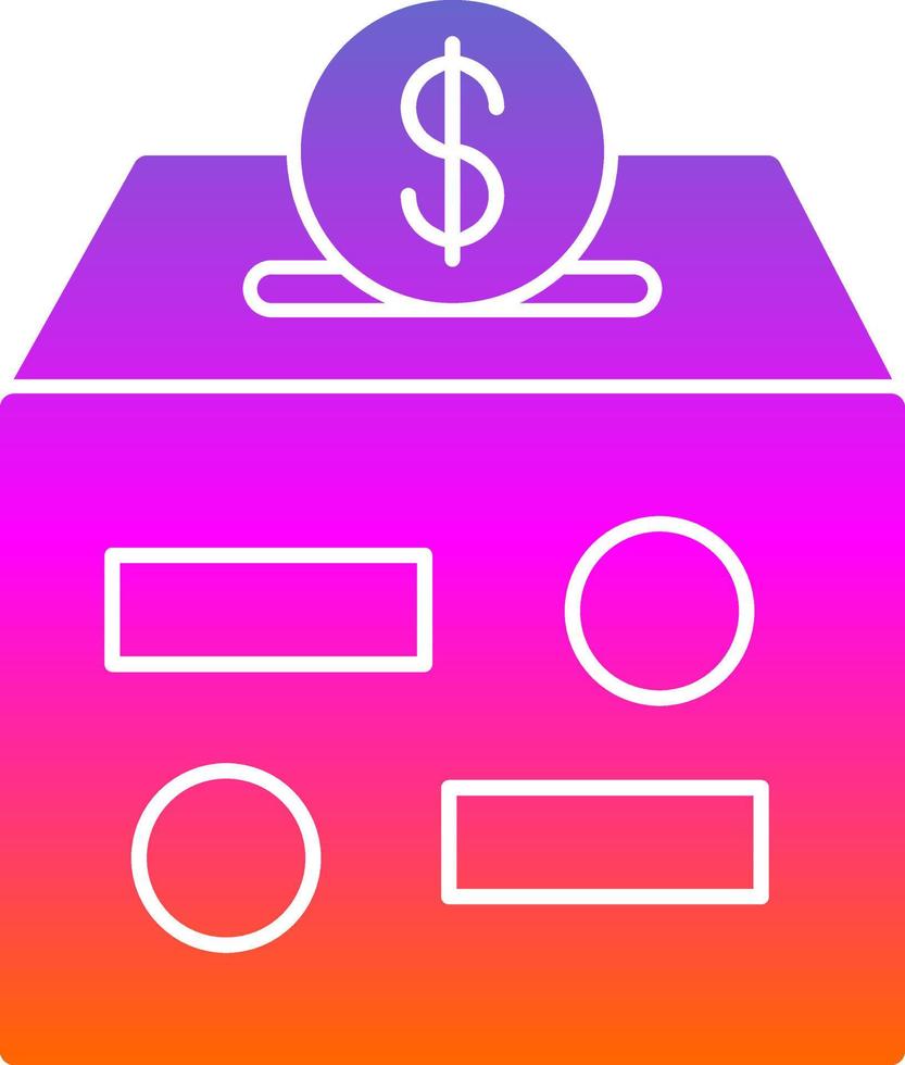 Donation Box Vector Icon Design