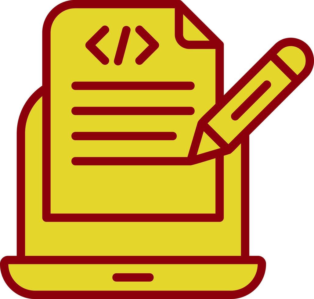 diseño de icono de vector de notas de programación