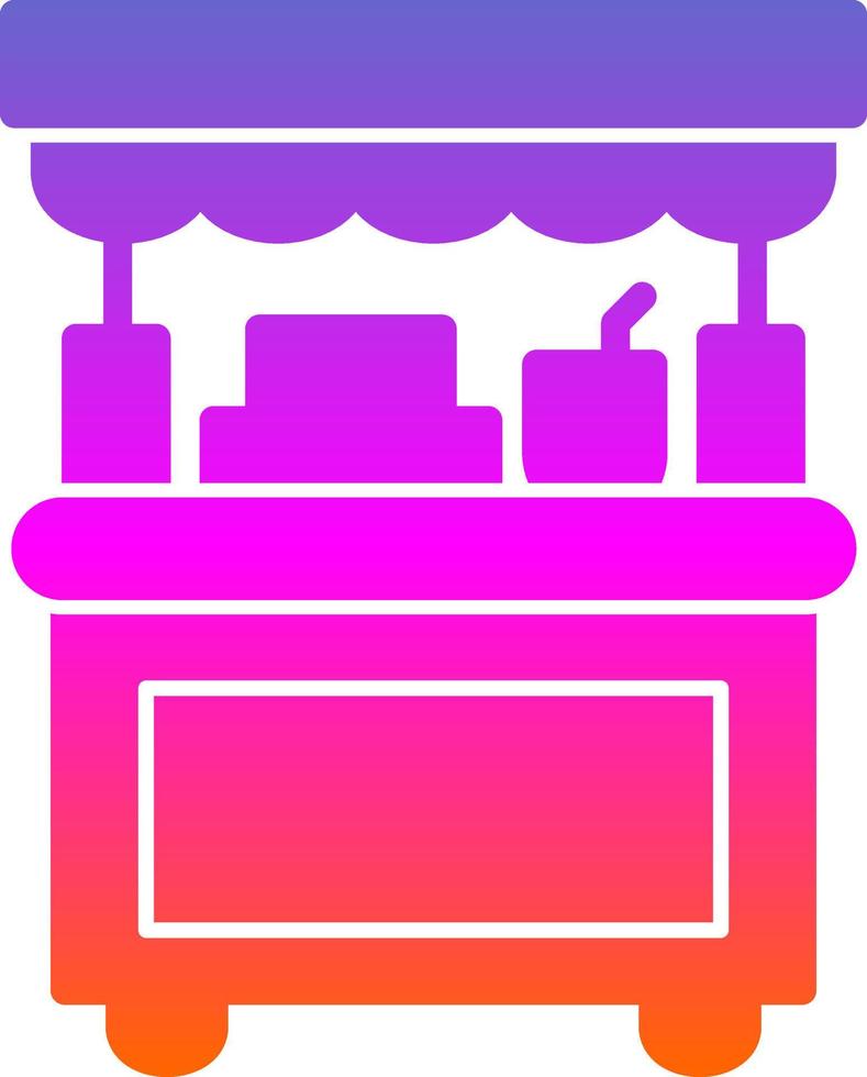 Donation Stall Vector Icon Design