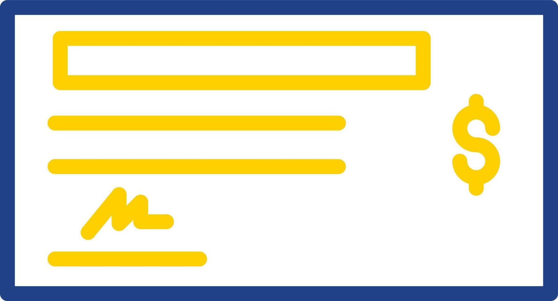 Cheque Vector Icon Design