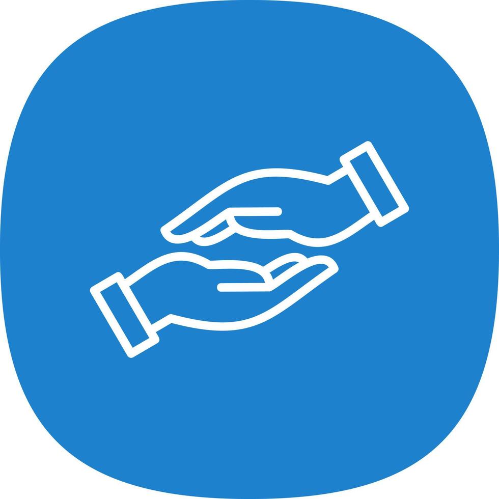Helping Hand Vector Icon Design