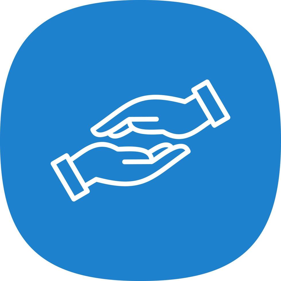 Helping Hand Vector Icon Design