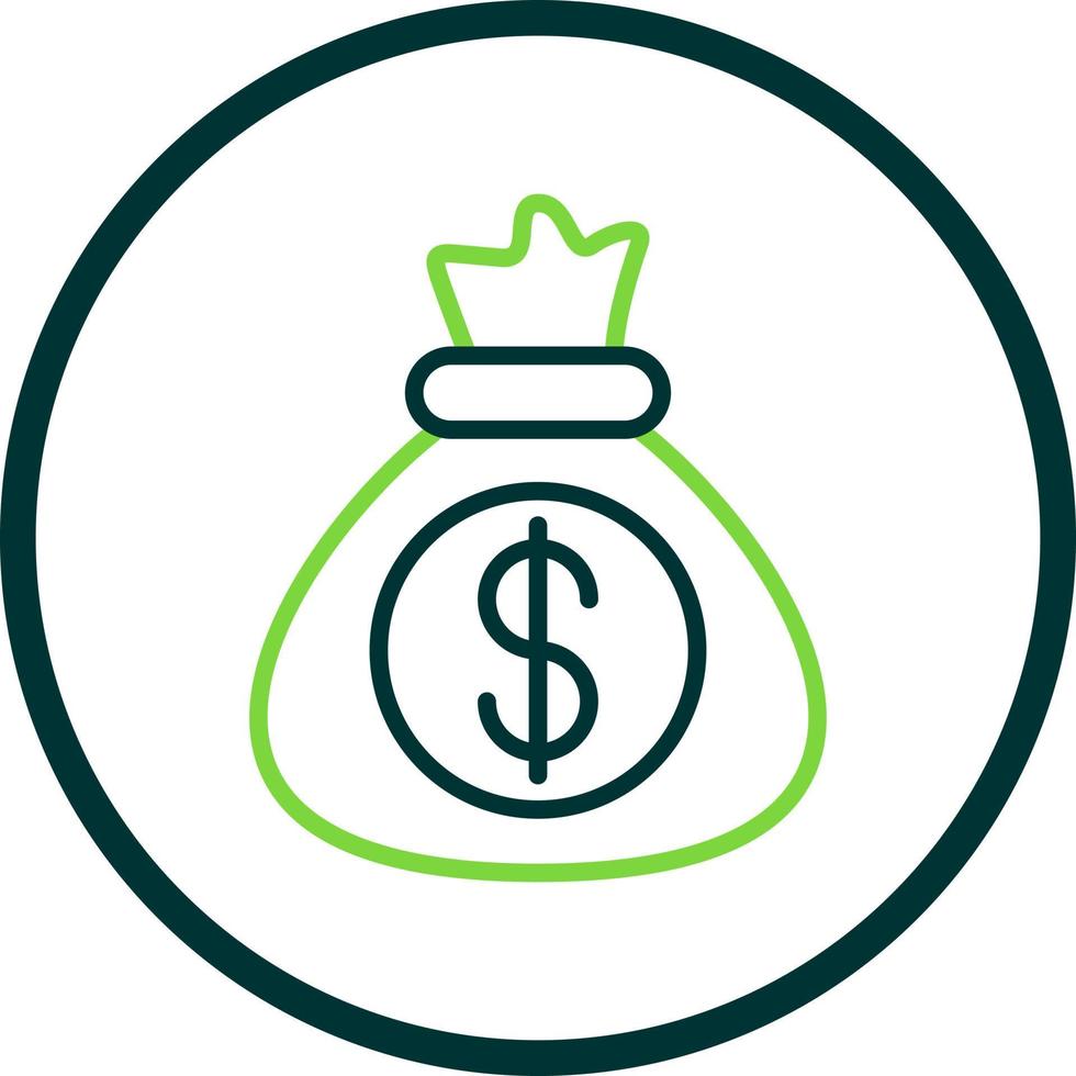 Money Bag Vector Icon Design