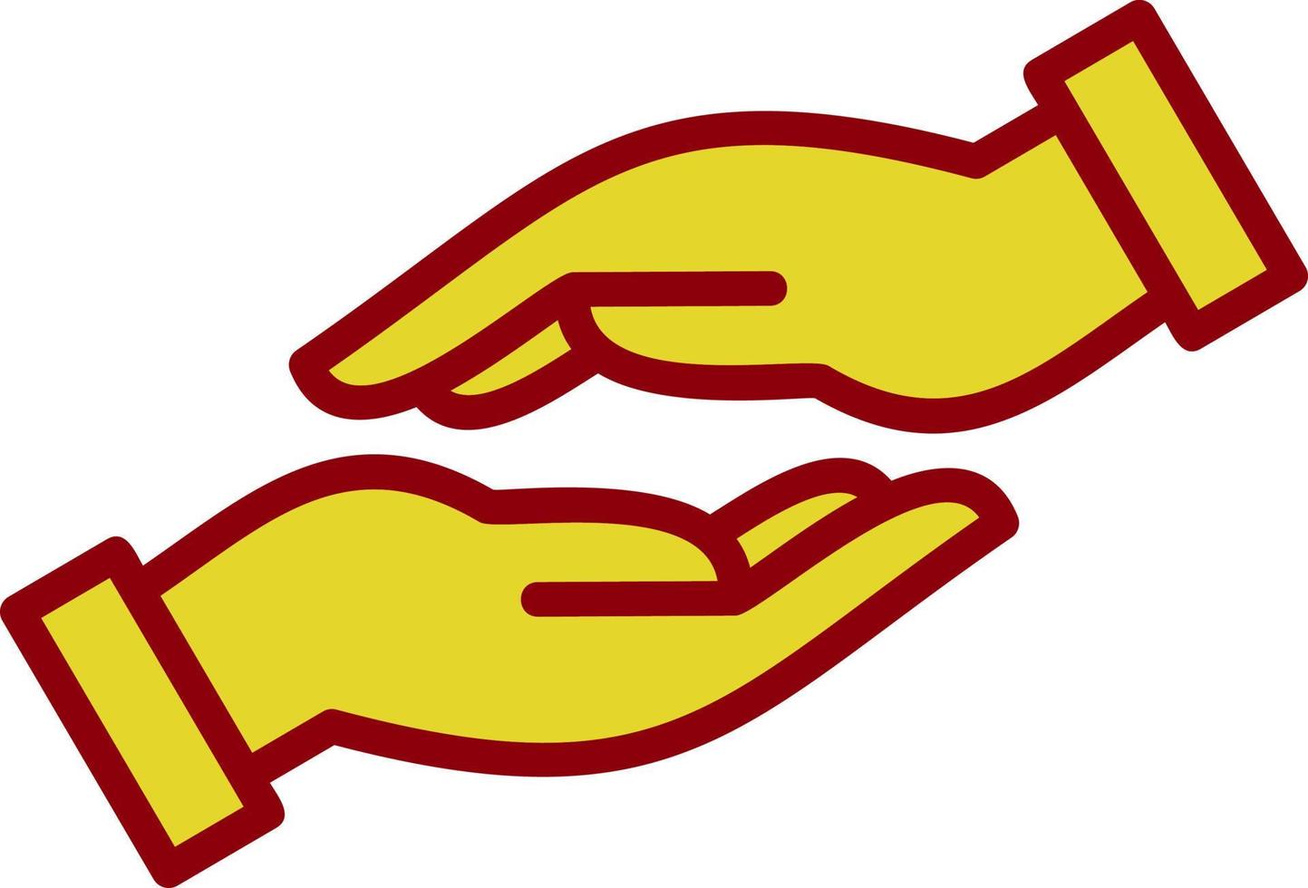 Helping Hand Vector Icon Design